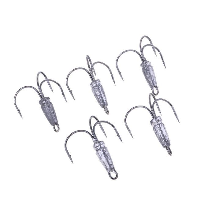 5 Pieces  Hooks Treble Hook Fish Hooks For  Baits Mixed B