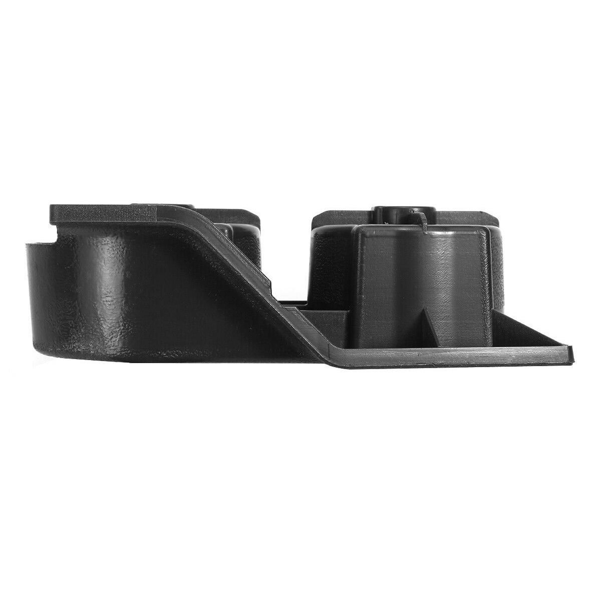 Car Front Center Console Dual Water Cup Holder Insert Black