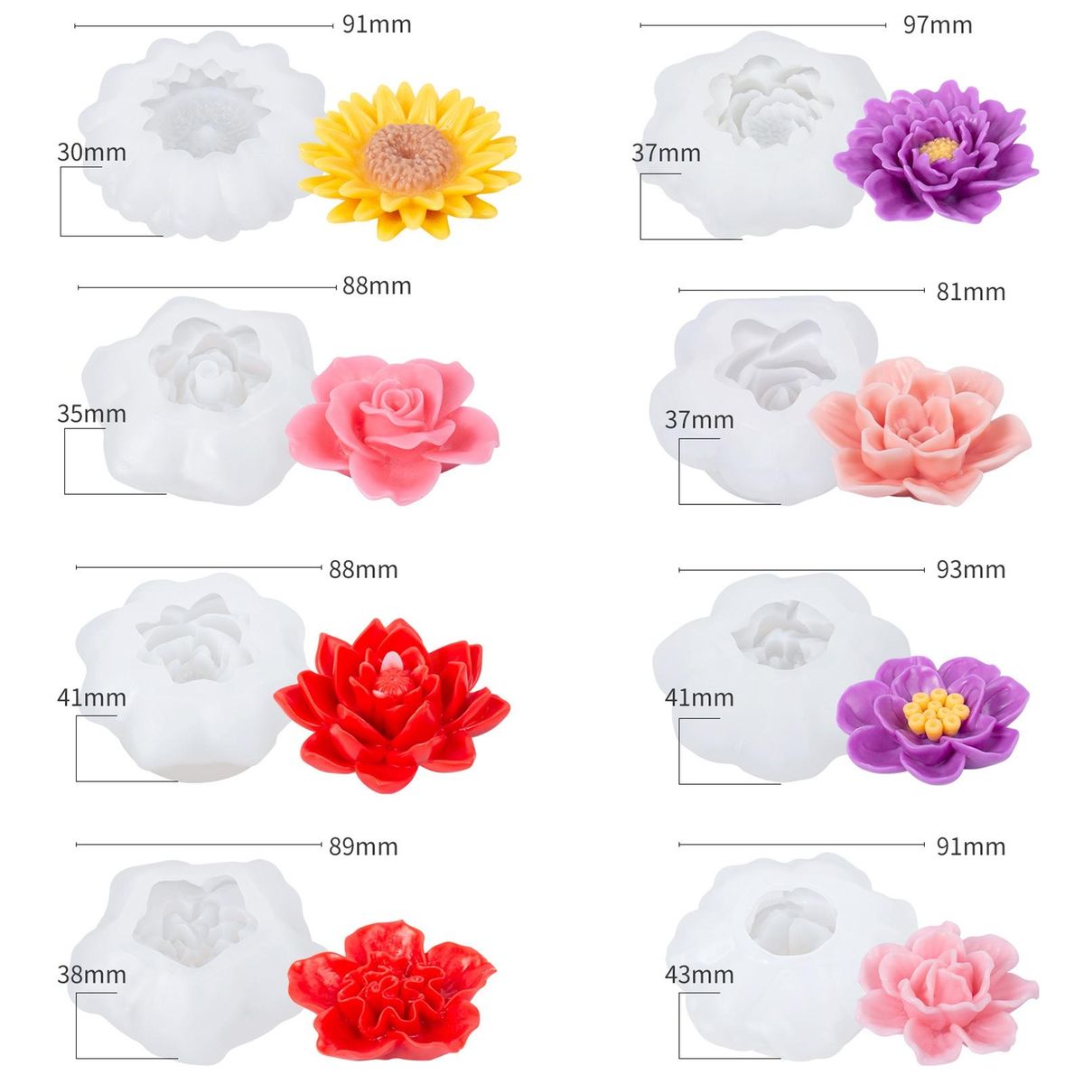 Food-grade Silicone Mold Blossom Delights Premium for Soap