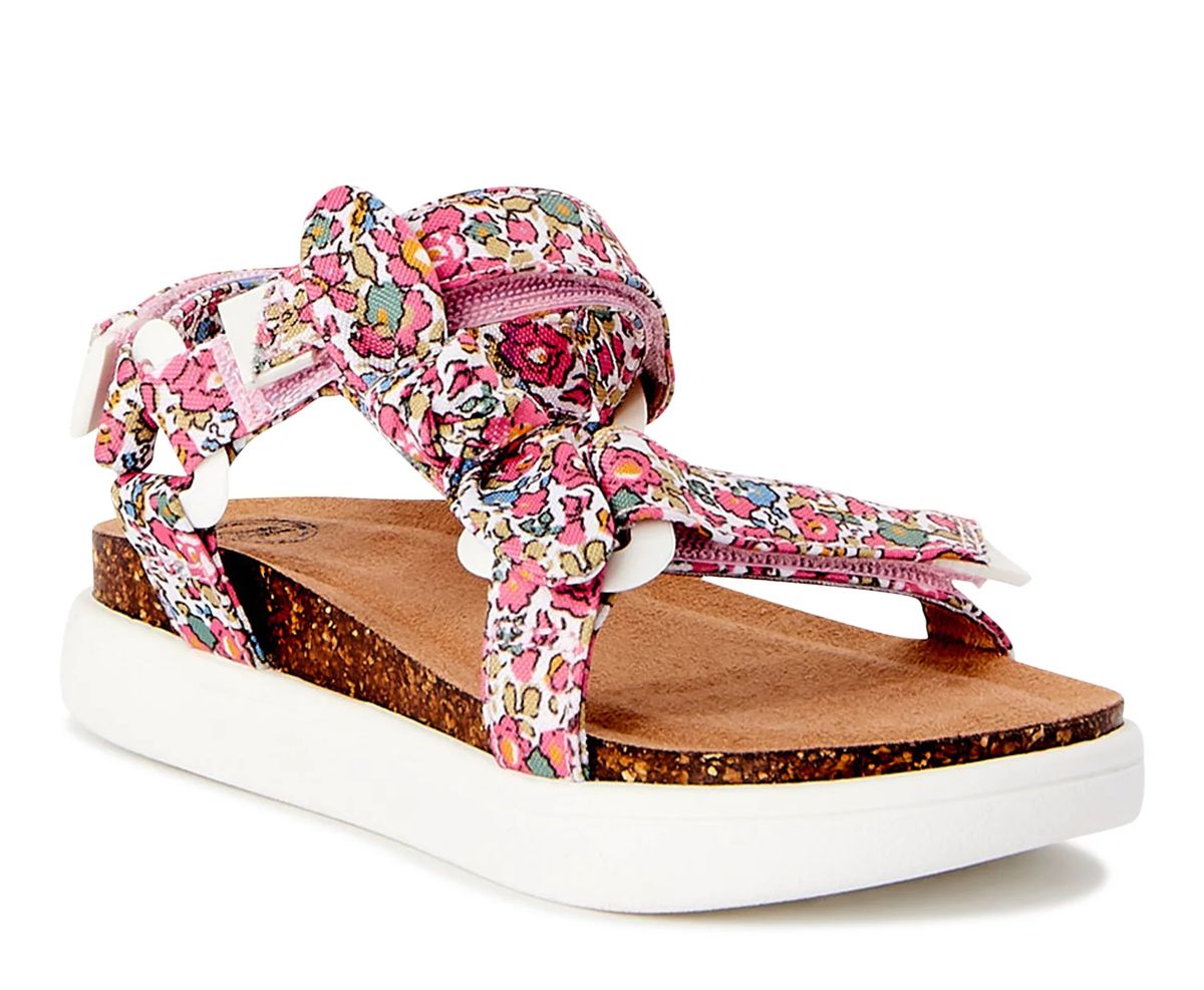 Toddler Girls Floral Flatform Sandals