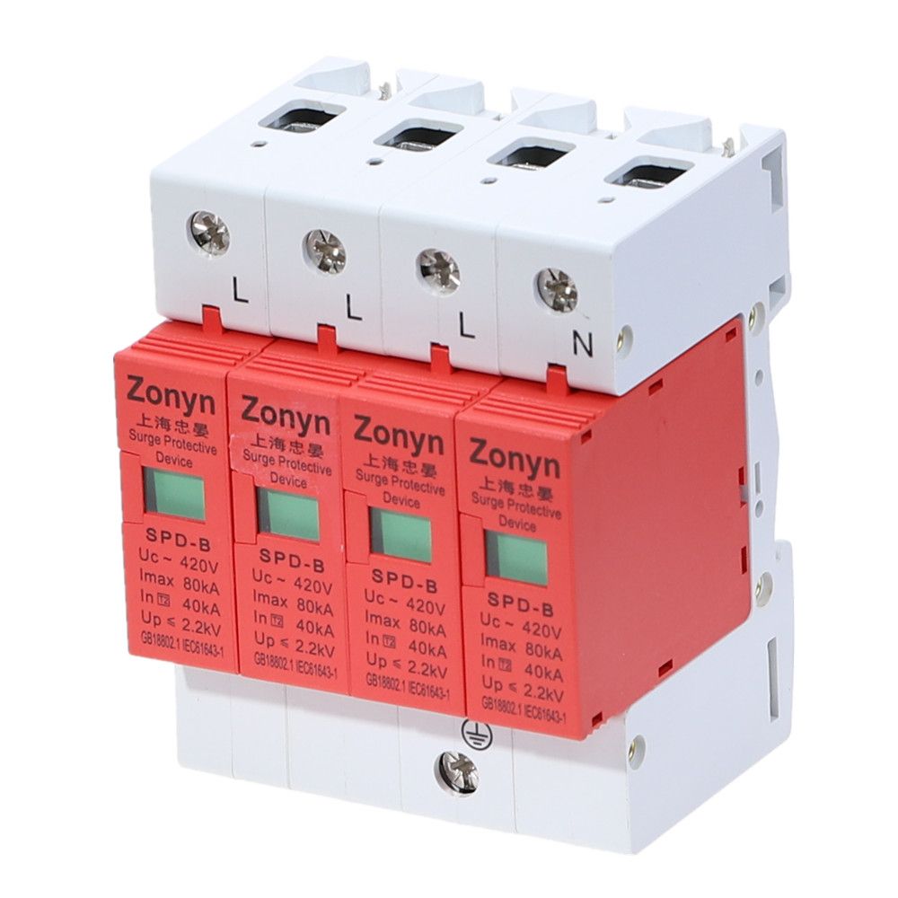 High Quality 4P SPD 420V 40KA~80KA House Surge Protector