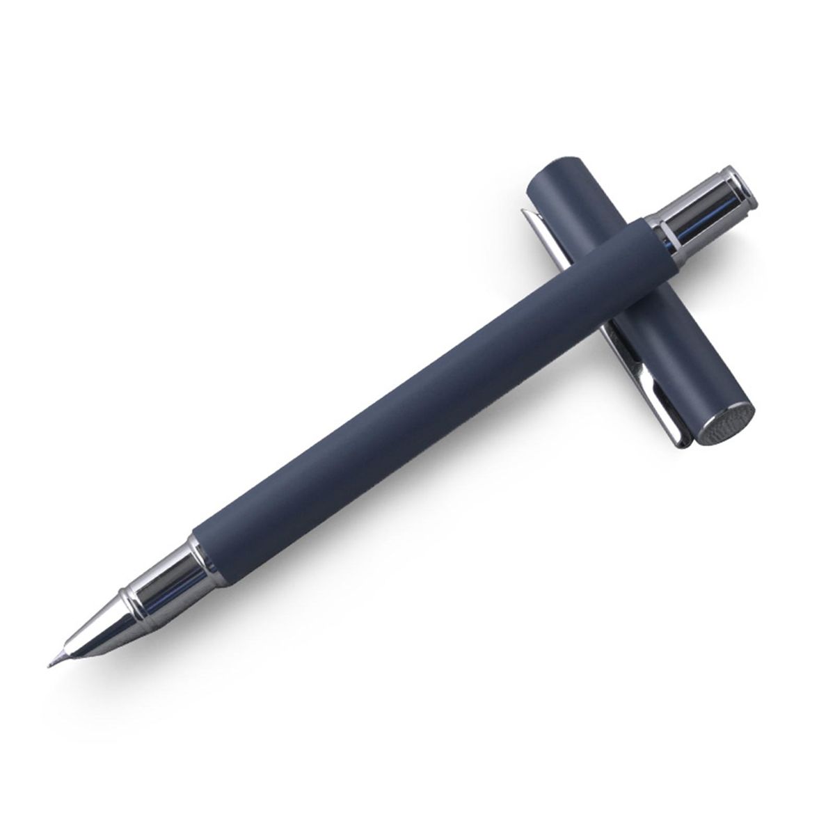 Fountain Pen with Ink Cartridge Metal Pen Case Iridium Pen Tip Matte Appearance 0.38mm Nib Smooth Flow for Note Taking Drawing Calligraphy Art