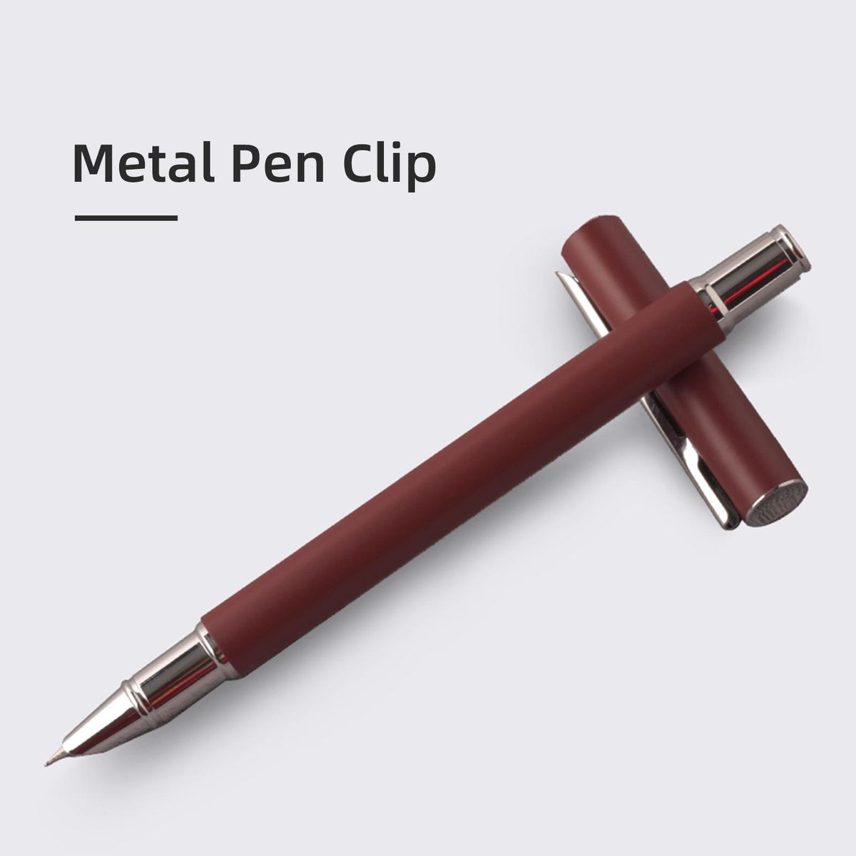 Fountain Pen with Ink Cartridge Metal Pen Case Iridium Pen Tip Matte Appearance 0.38mm Nib Smooth Flow for Note Taking Drawing Calligraphy Art
