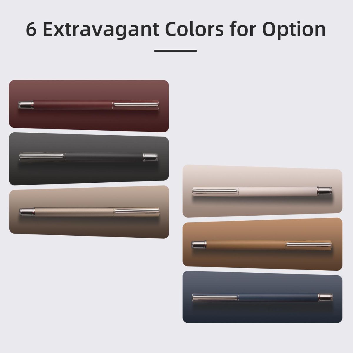 Fountain Pen with Ink Cartridge Metal Pen Case Iridium Pen Tip Matte Appearance 0.38mm Nib Smooth Flow for Note Taking Drawing Calligraphy Art
