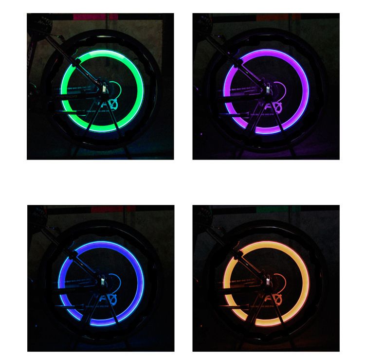 Tyre Tire Valve Caps Bike Light 1pcs Bycicle Luces Led Led