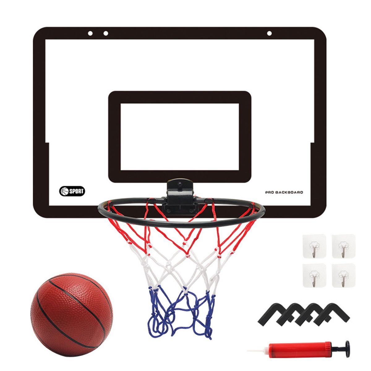 Portable Funny Mini Basketball Hoop Toy Kit In