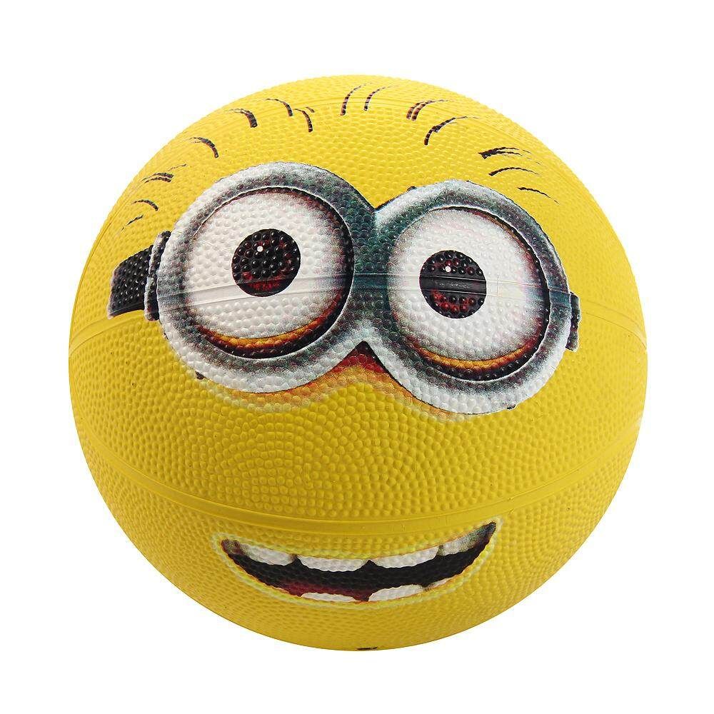 Minions Cartoon Pattern Rubber Basketball Indoor Outdoor Play Sport Toy Gifts Both Eyes