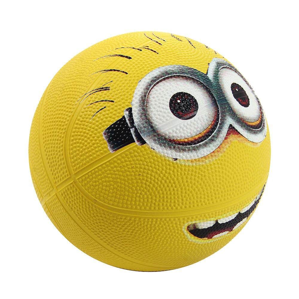 Minions Cartoon Pattern Rubber Basketball Indoor Outdoor Play Sport Toy Gifts Both Eyes