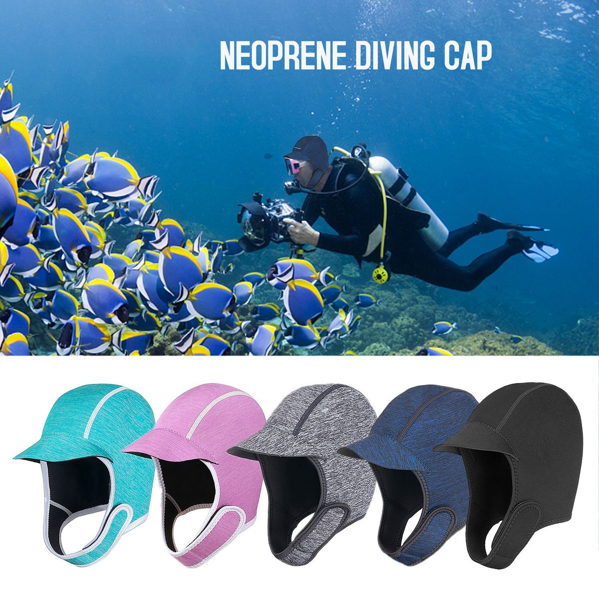 Neoprene Diving Cap Thermal Snorkeling Wetsuit Hat Warm