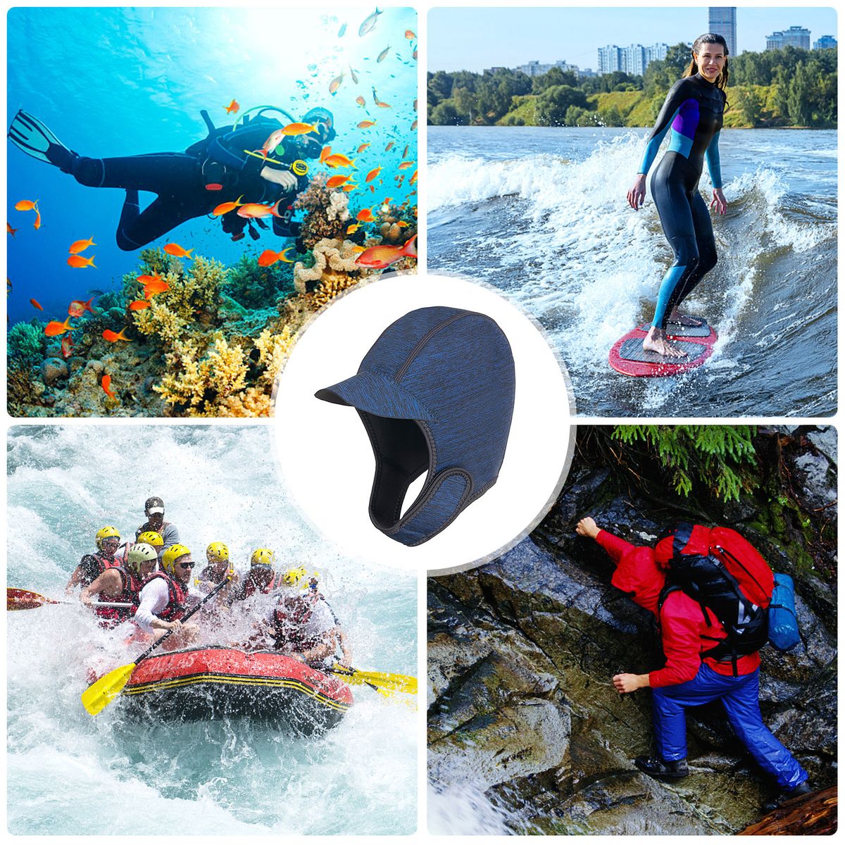 Neoprene Diving Cap Thermal Snorkeling Wetsuit Hat Warm
