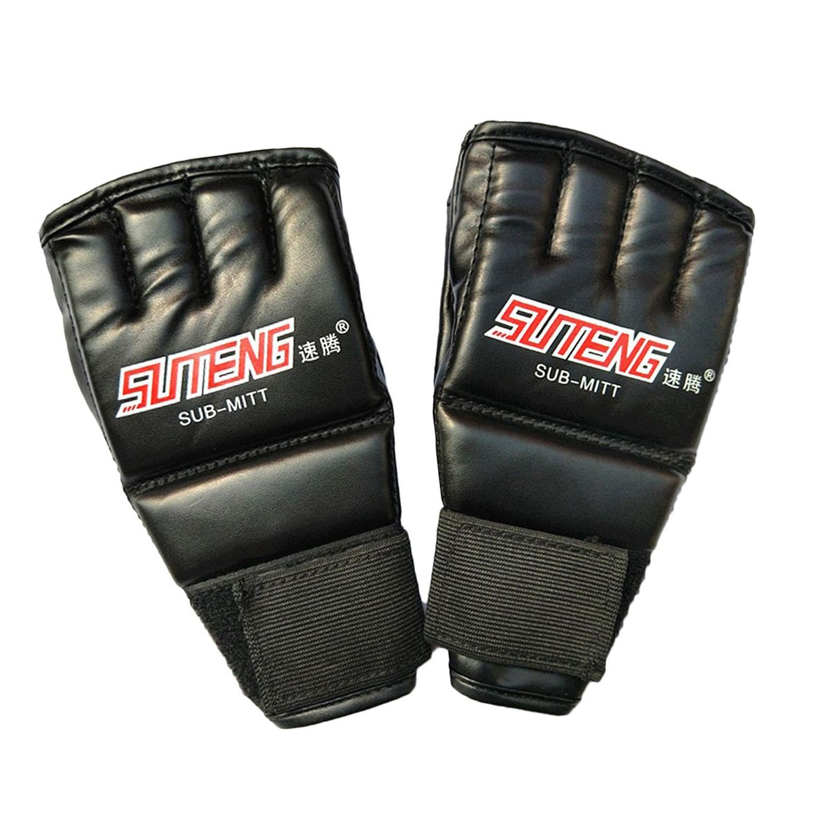 MMA Half Finger Boxing Fight Gloves  For Adults Black 3