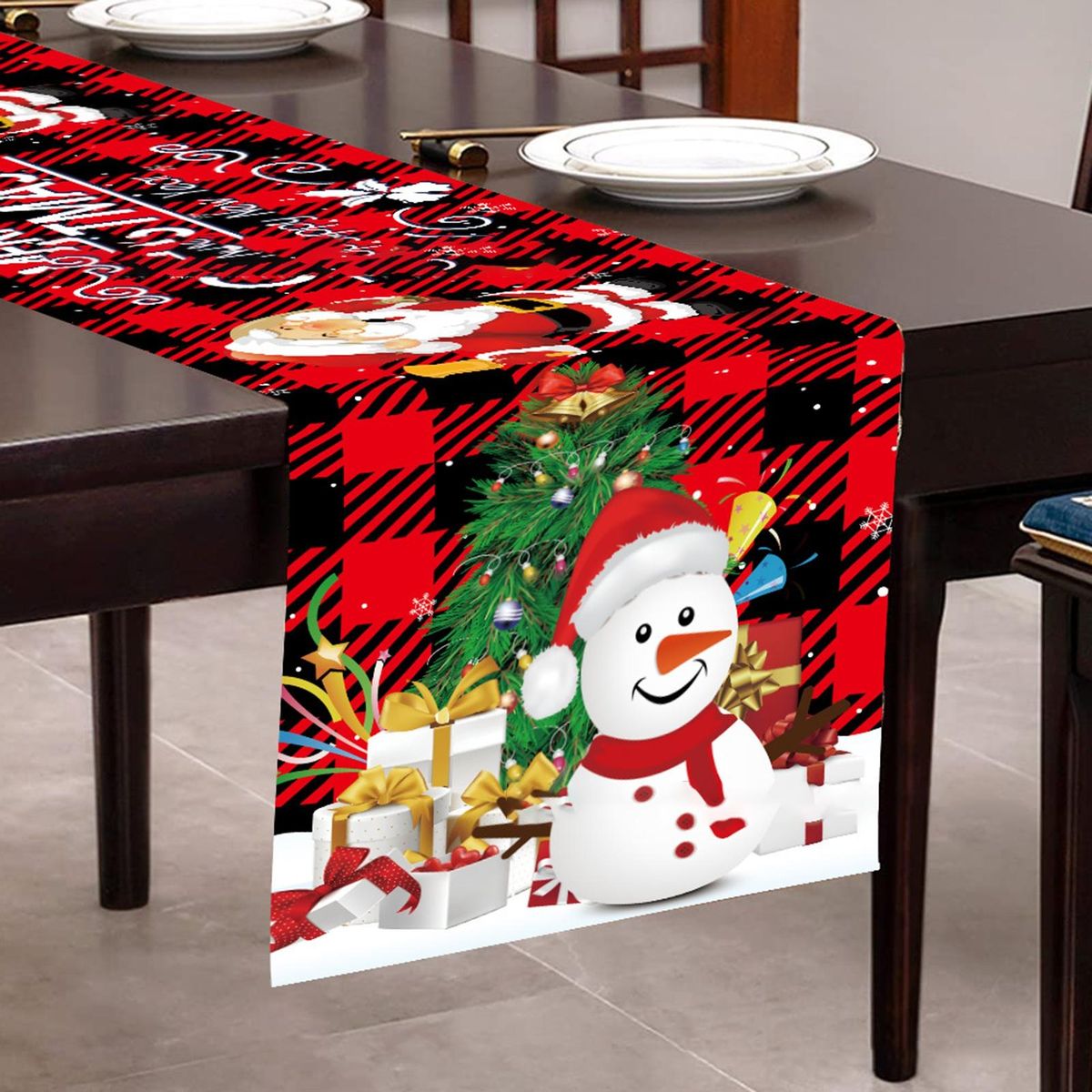 Tablecloth Cover Xmas Dining Table Decoration Cloth D