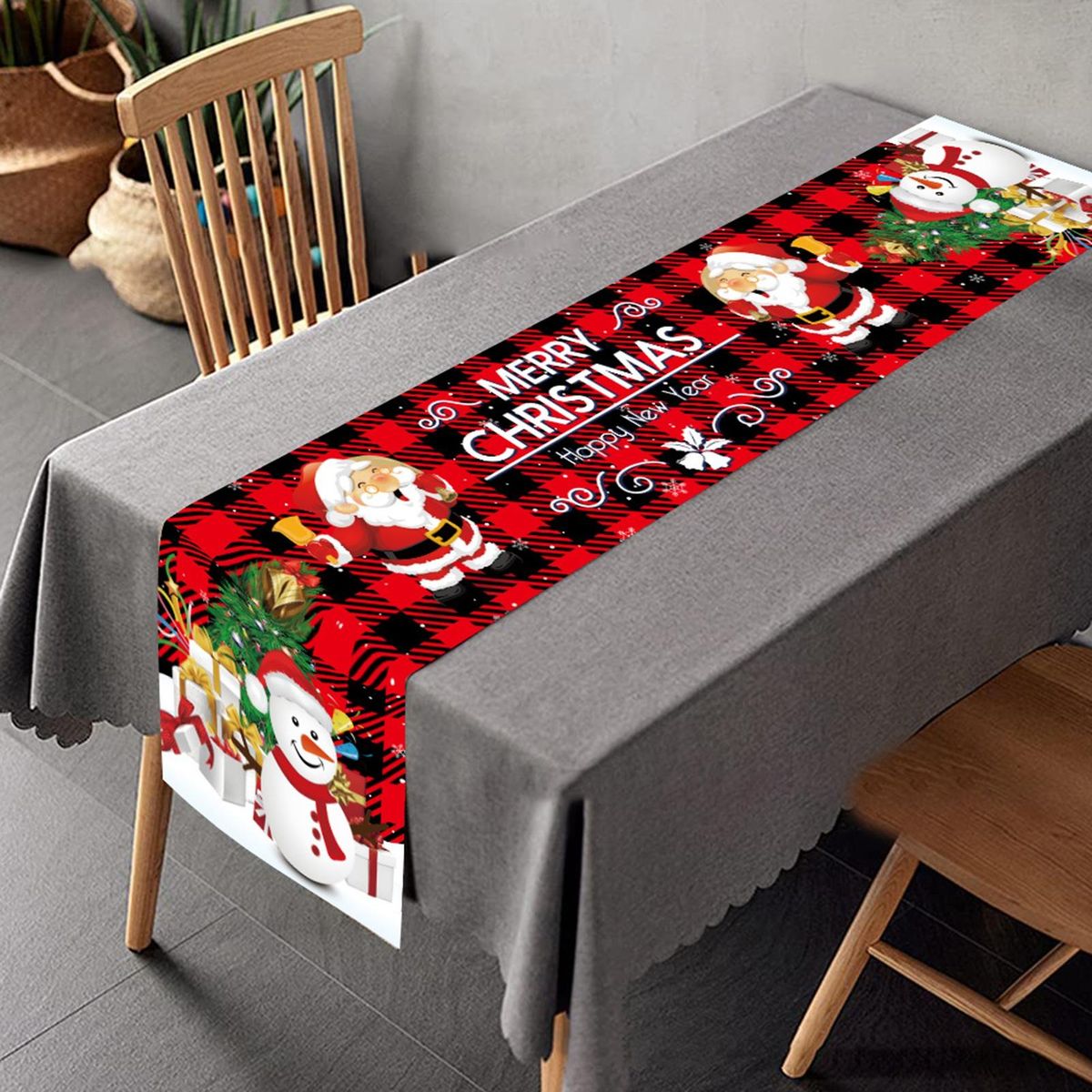 Tablecloth Cover Xmas Dining Table Decoration Cloth D