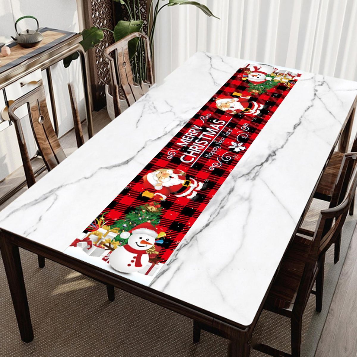 Tablecloth Cover Xmas Dining Table Decoration Cloth D