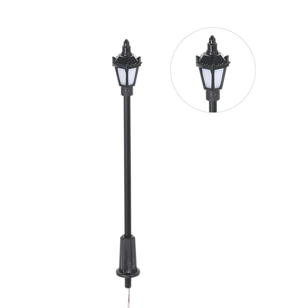 20pcs White Model Street Lights Layout Lamppost Railway Train Garden Playground Scenery Led Lamp Lighting 1:150 Scale 65mm