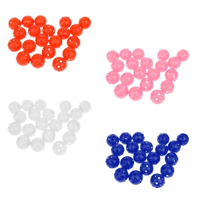 20pcs Plastic Hollow Perforated Practice Tennis Ball Training Orange