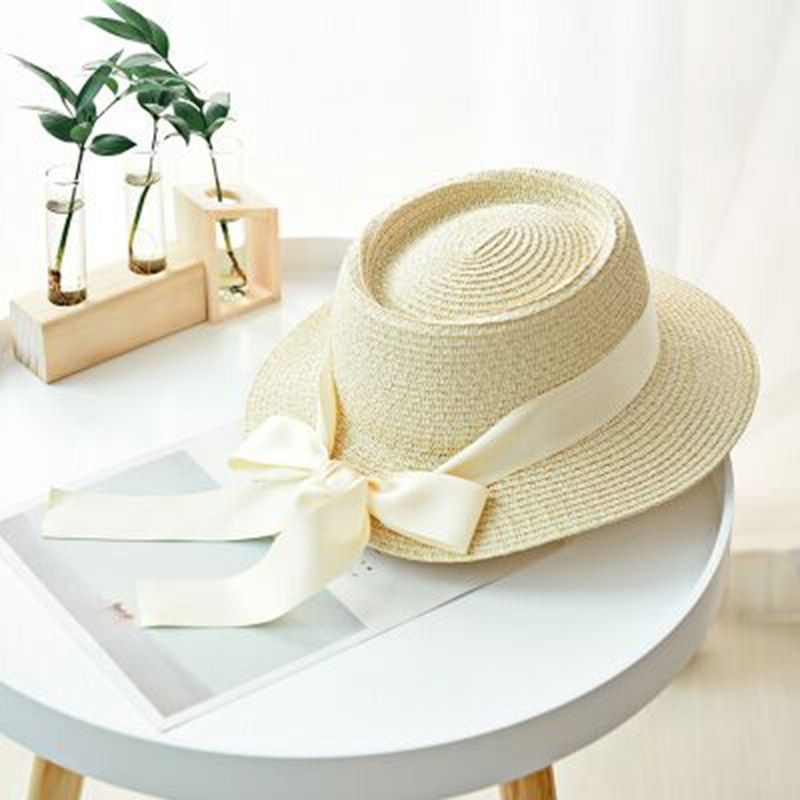 （56-58cm）（56-58cm）（Khaki）2020 Simple Summer Women's Beach Hat Female Casual Panama Hat Lady Bra RA