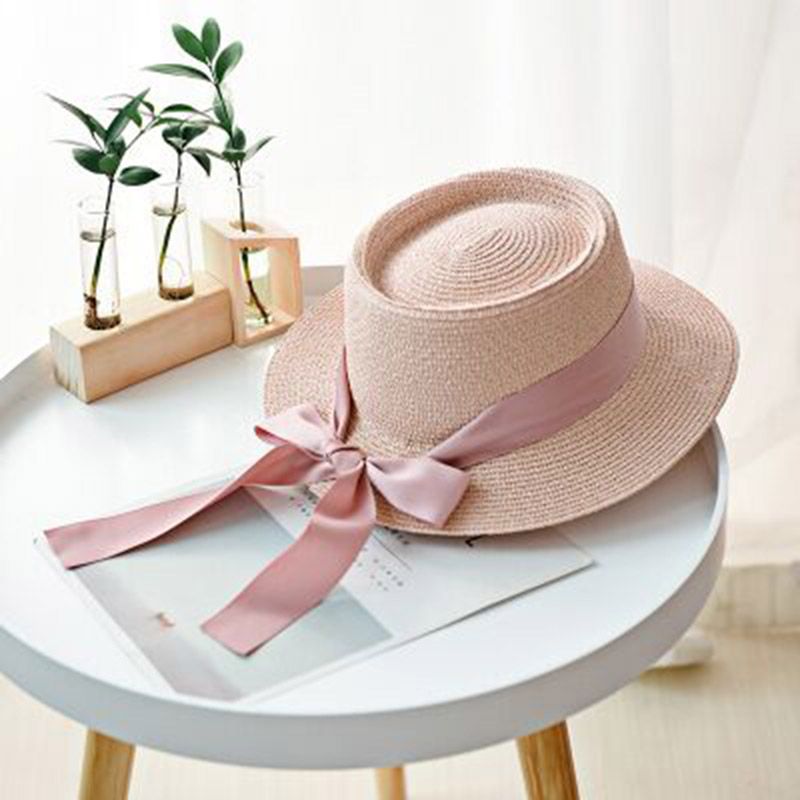 （56-58cm）（56-58cm）（Khaki）2020 Simple Summer Women's Beach Hat Female Casual Panama Hat Lady Bra RA