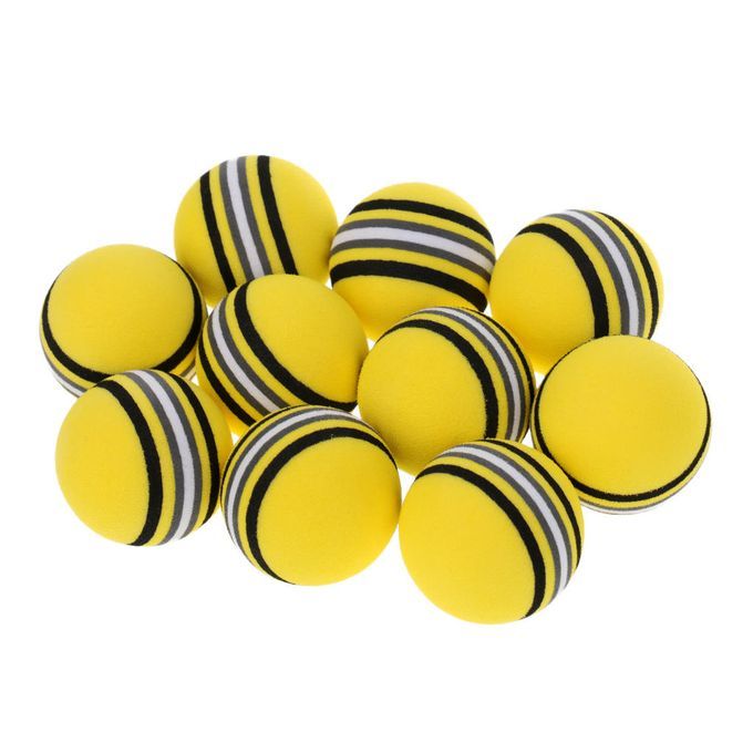 New 10Pcs Golf Swing Training Aids Indoor Practice Sponge Foam Yellow