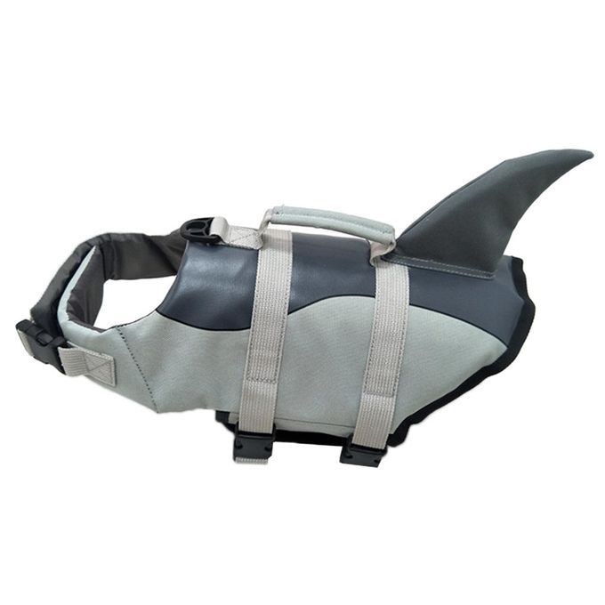 Adjustable Pet Dog Life Jacket Swimming Safety Vest Silver_XS