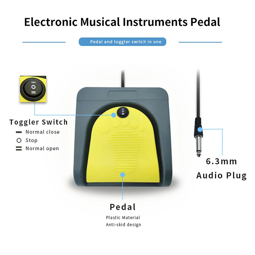Electronic Musical Instrument Foot Pedal Switch With 6.35mm