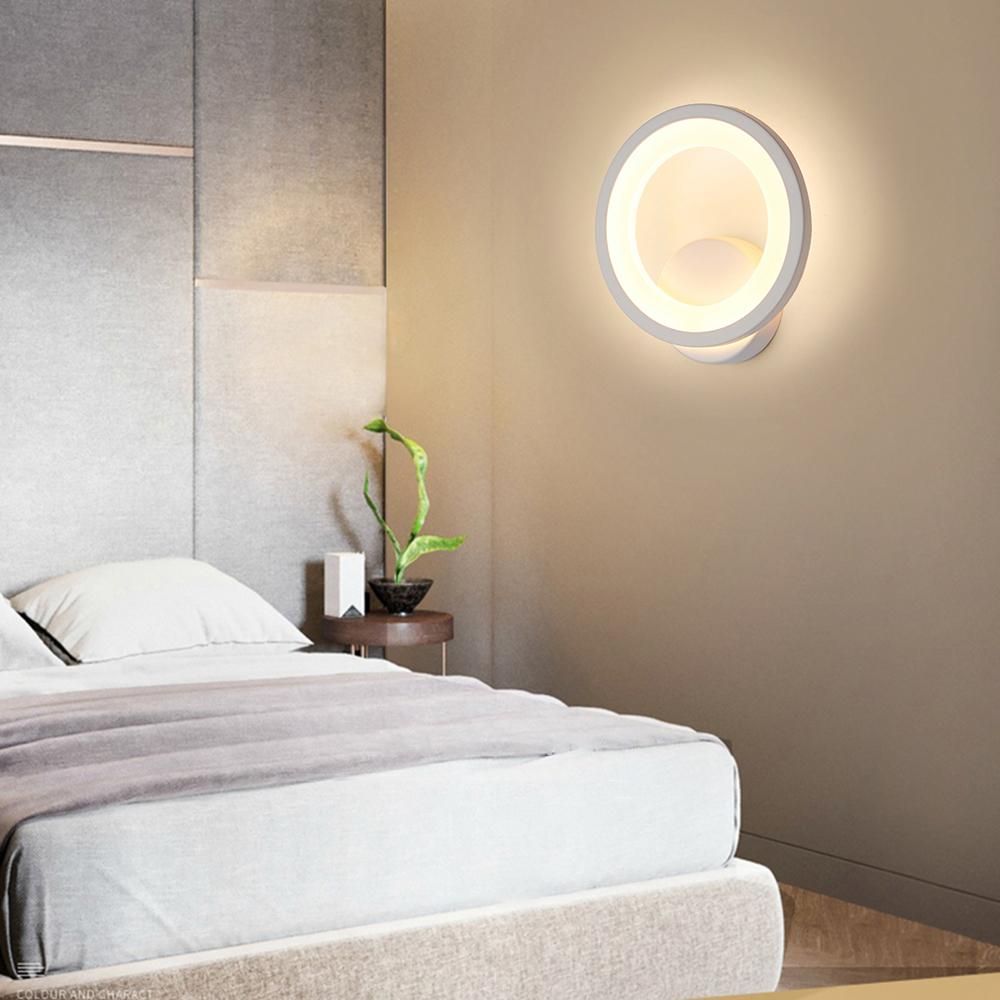 Round Wall Mount Light Vintage Wall Sconces Lighting LEDs Wall Lamp Light Fixture for Bedside Corridor Bedroom Living Room Hallway