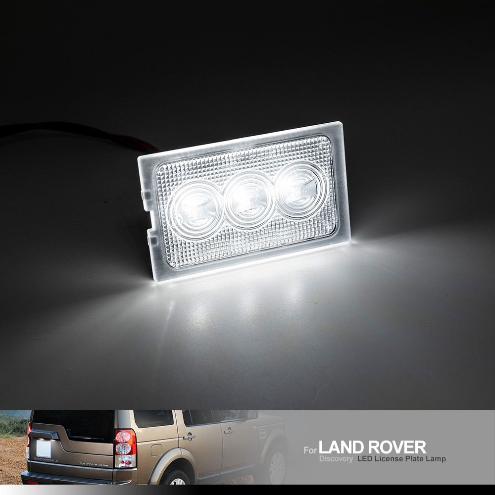 2Pcs LED License Number Plate Light Ford Rover LR Discovery 3 4 Freelander 2 Rang Rover Sport