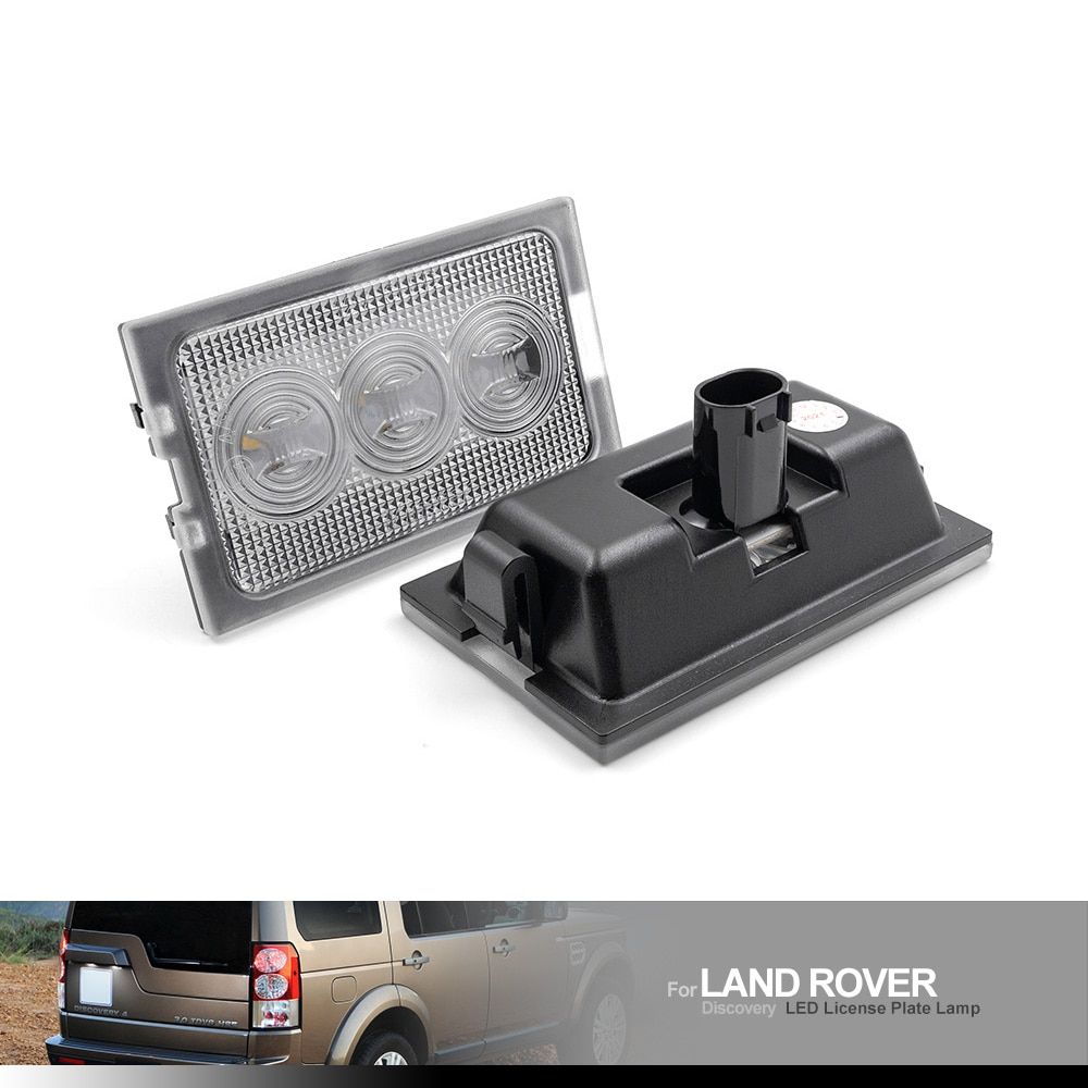 2Pcs LED License Number Plate Light Ford Rover LR Discovery 3 4 Freelander 2 Rang Rover Sport