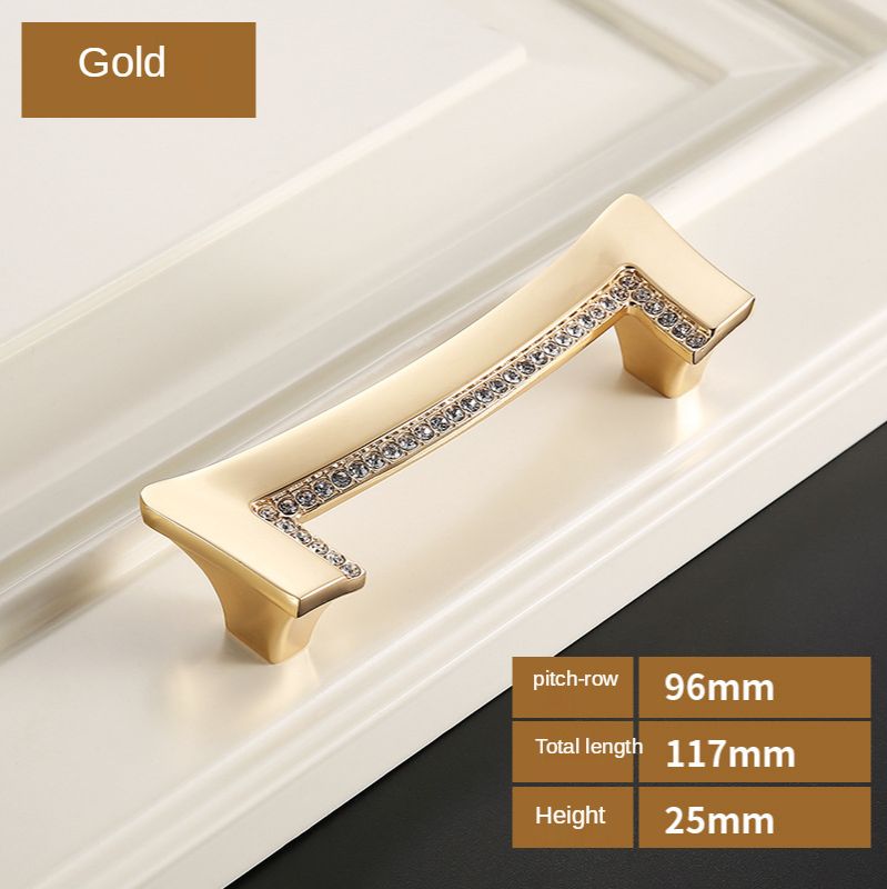 Luxury Gold Czech Crystal Cabinet Door Handles Furnitures