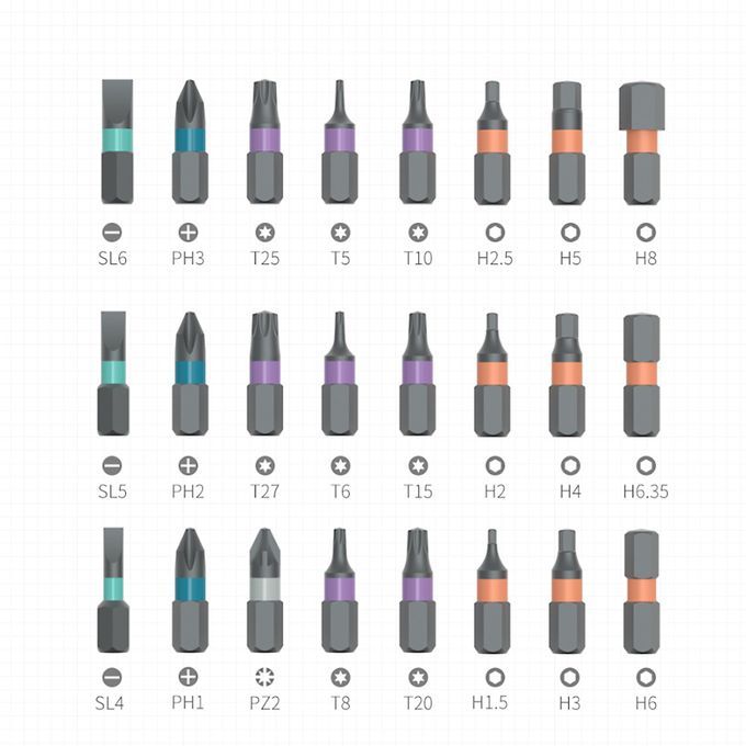RS1 Screwdriver Set 24 In 1 Multi-purpose Ratchet Wrench S2 Repair Toolbox