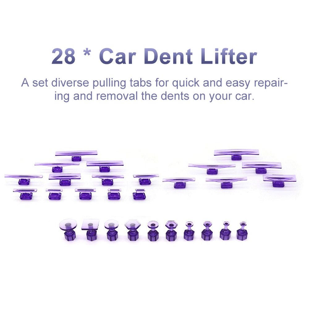 28Pcs Car Tabs Dent Lifter Dent Puller Kit Dent Removal