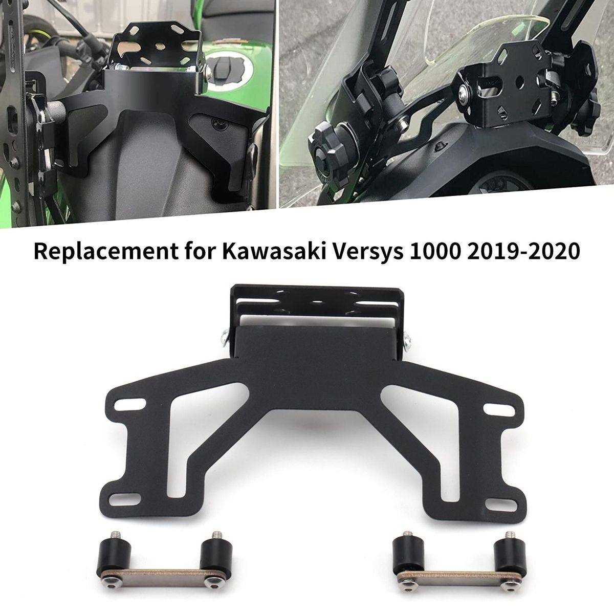 Navigation Bracket, Motorcycle Navigation Bracket Mobile Phone GPS Holder Replacement for Kawasaki Versys 1000 2019-2020