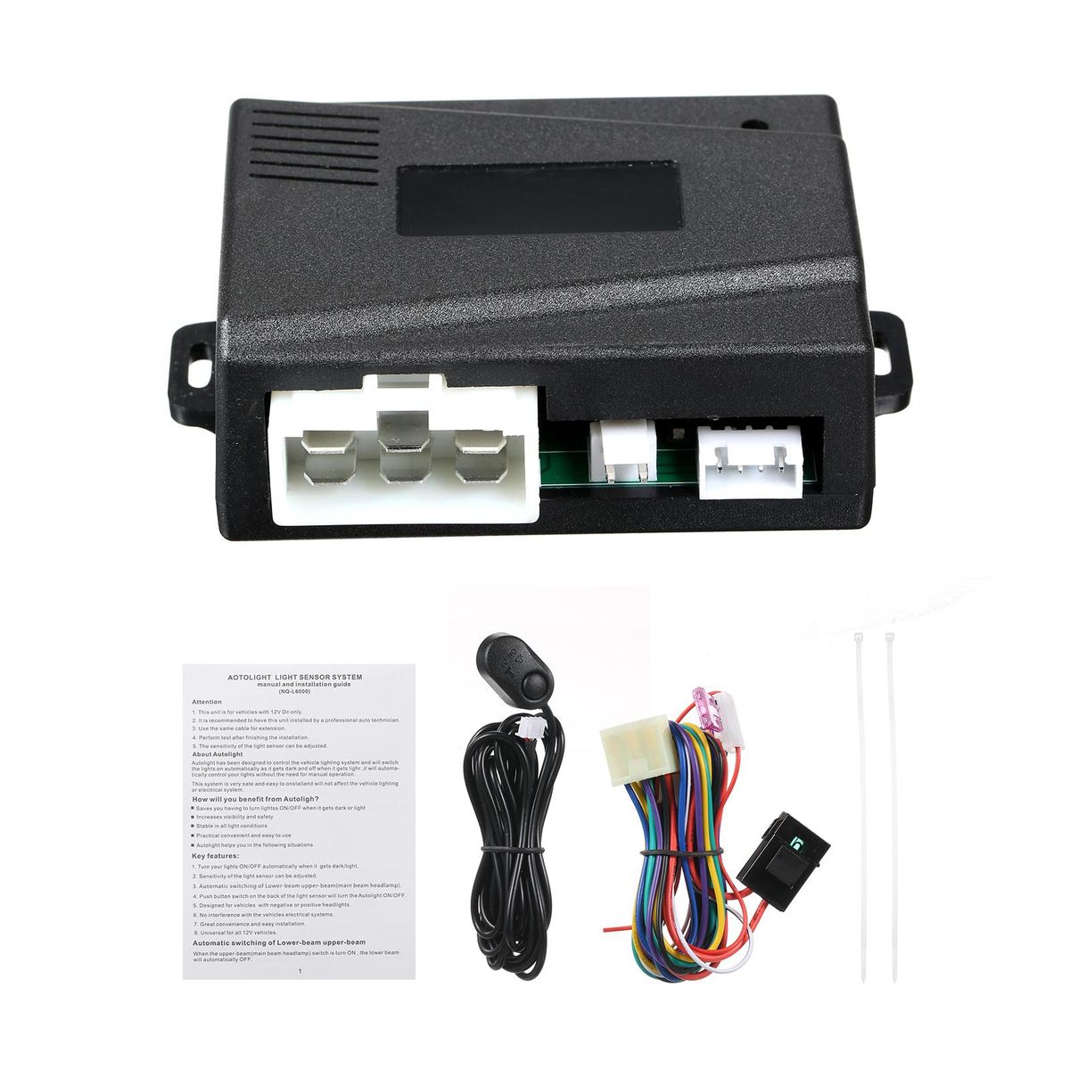 Car Auto Light Sensor System Automatically Control the Lights ON OFF by Light Sensor for 12V Car