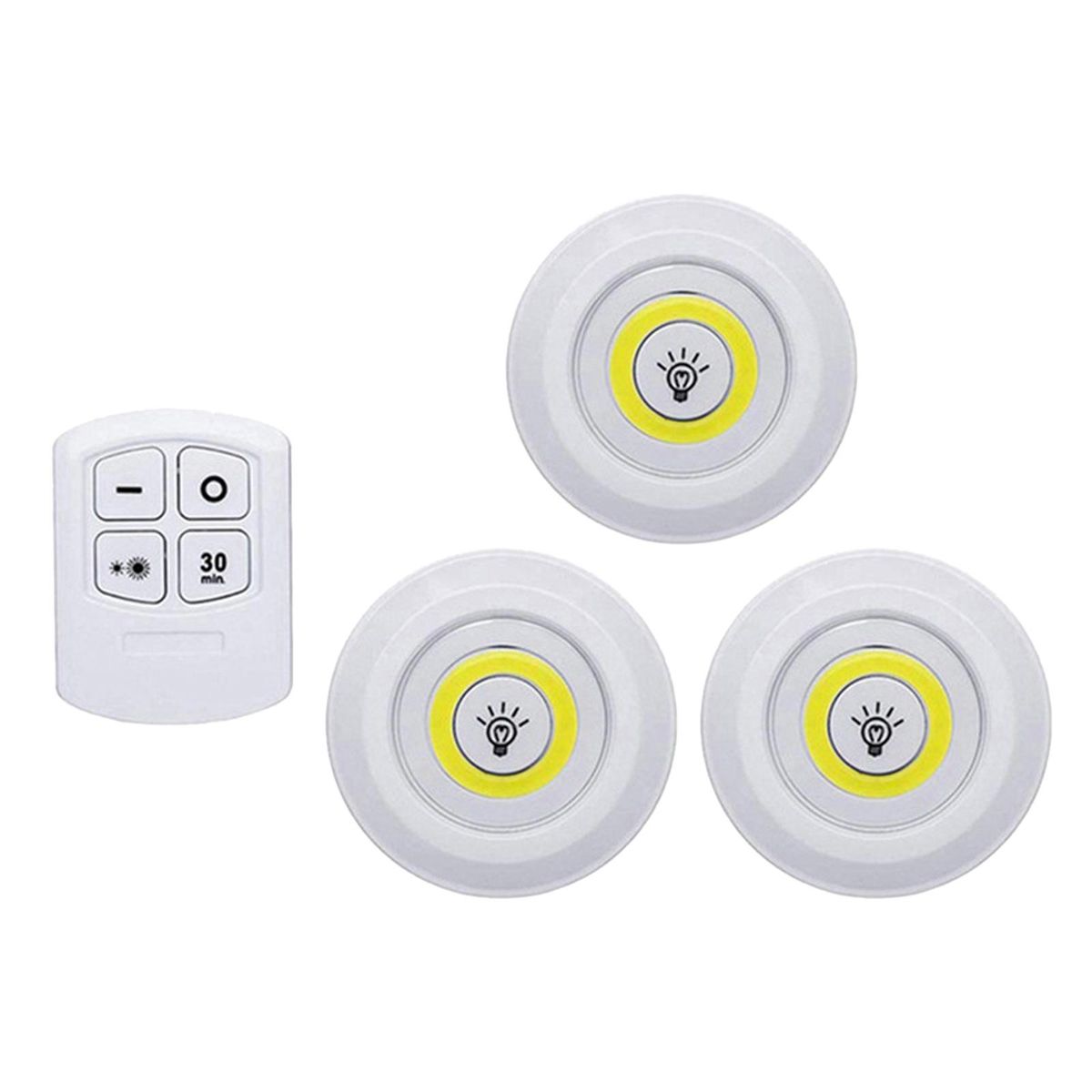 3PCS Wireless LED Light Touching Lamp Night Light with Remote Control Dimmable Brightness for Kitchen Living Room Cabinet Bookshelf