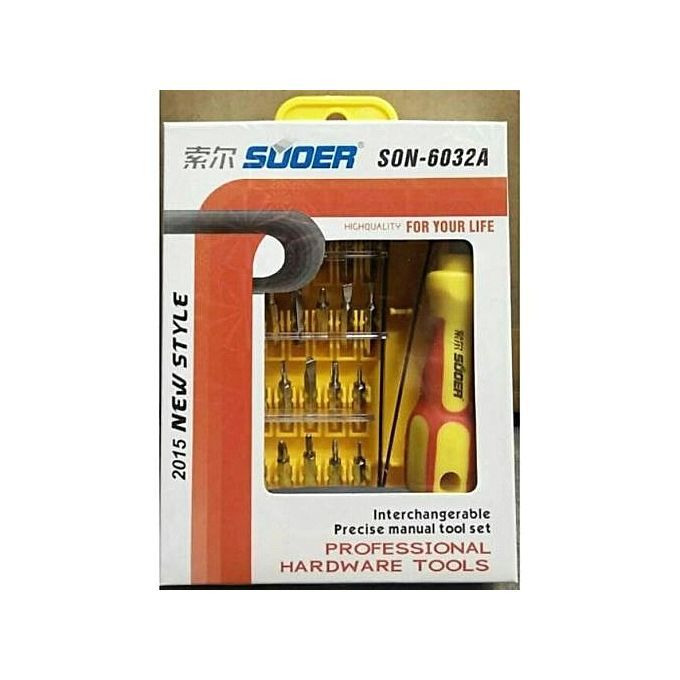 6032-A Home Tools Set 32 In 1 Magnetic Precision Screwdriver Kit