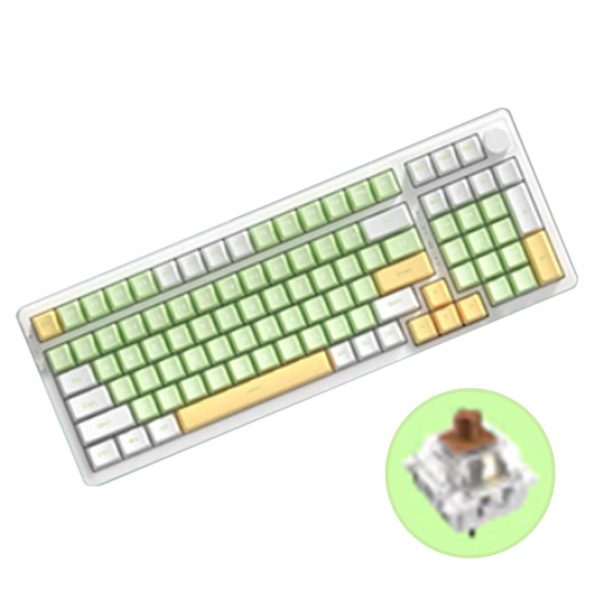 AJAZZ  AK992 Gasket Tri-mode Wireless Keyboard Backlit Mechanical Keyboard Gaming Keyboard with All Switches Customized Hot-Swappable BT Mode Wired Mode 2.4GHz Wireless Mode