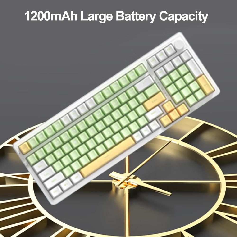 AJAZZ  AK992 Gasket Tri-mode Wireless Keyboard Backlit Mechanical Keyboard Gaming Keyboard with All Switches Customized Hot-Swappable BT Mode Wired Mode 2.4GHz Wireless Mode