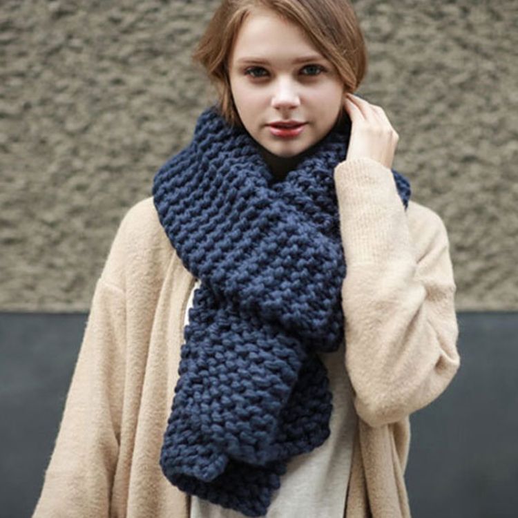 Coarse Wool Handmade Scarf
