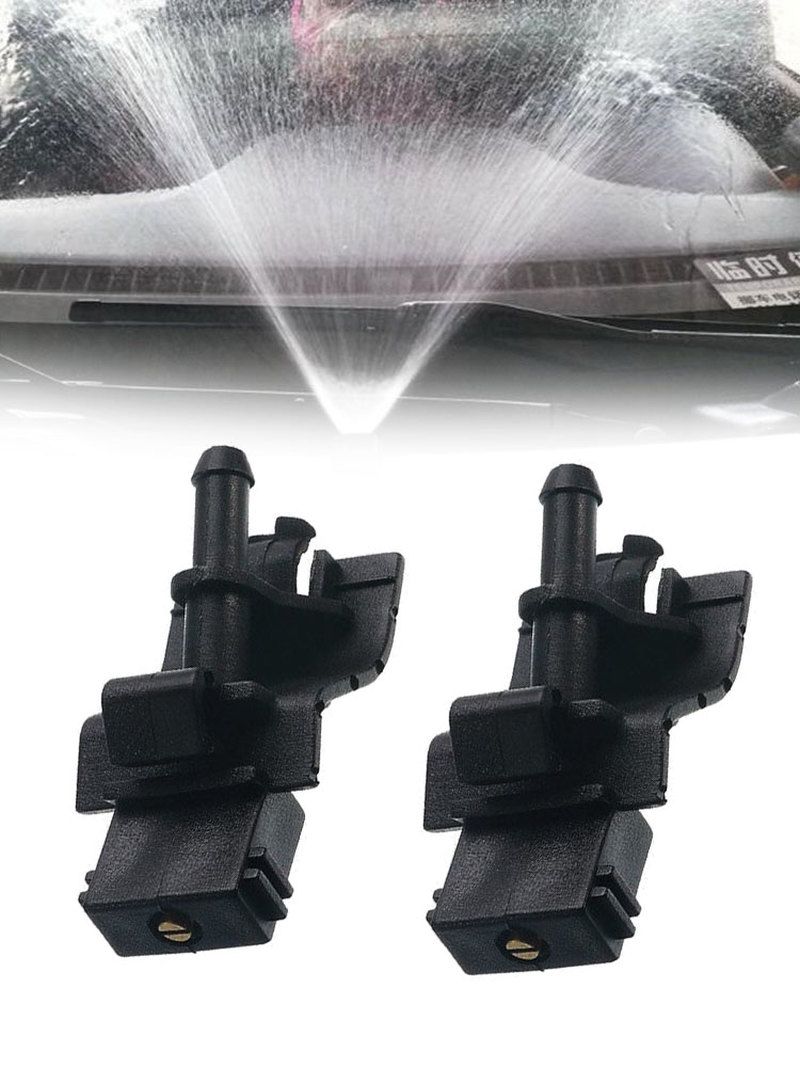 Lave-glace Avant Noir Pour Pare-brise, Buse De Jet, Accessoires De Voiture Pour Toyota Corolla Altis Camry Auris Highlander 2007 - 10, 2 Pièces Black