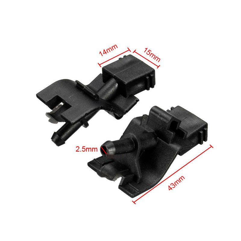 Lave-glace Avant Noir Pour Pare-brise, Buse De Jet, Accessoires De Voiture Pour Toyota Corolla Altis Camry Auris Highlander 2007 - 10, 2 Pièces Black