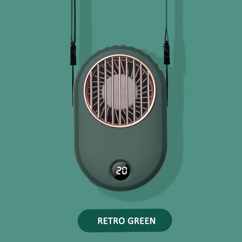 Fan Hanging Handheld Silent Colors 4 Cool Fan Fan Sports Lazy Energy-saving USB Small Charging Neck Portable Retro Electric Mini
