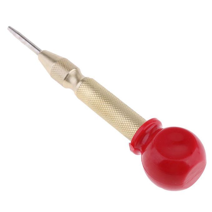 Automatic Center Punch Tool Spring Loaded Window Breaker - Yellow