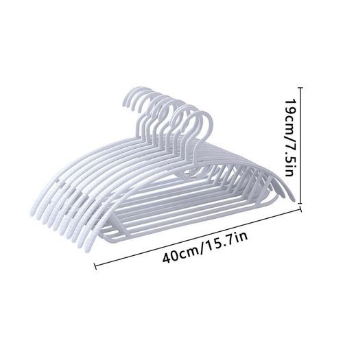 White Plastic Traceless Clothes Hangers: Bedroom Slacks Hang