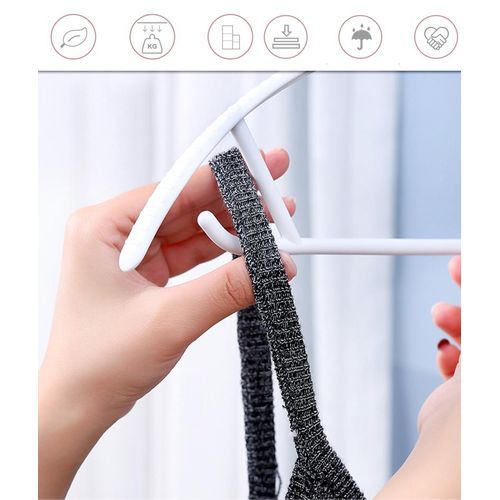 White Plastic Traceless Clothes Hangers: Bedroom Slacks Hang