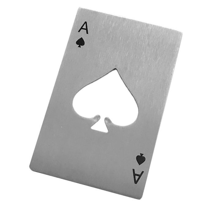 Playing Card Ace Of Spades Poker Bar Soda Stainless  Bottle Cap