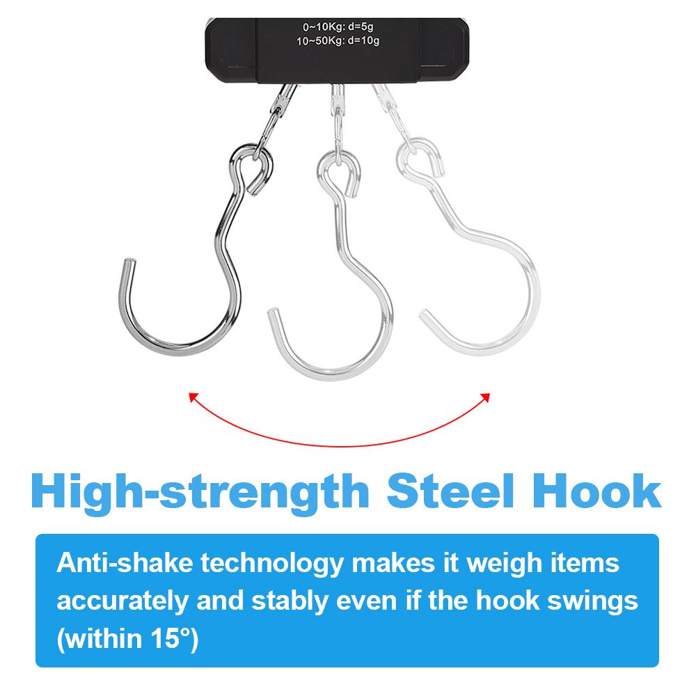 Portable Fish Scale 50kg/110lb Rechargeable Digital Hanging