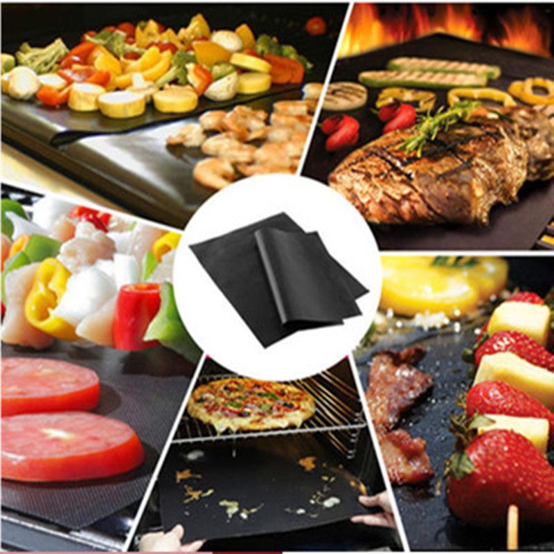 1pc Reusable Non-Stick Bbq Grill Mat Pad Baking Sheet