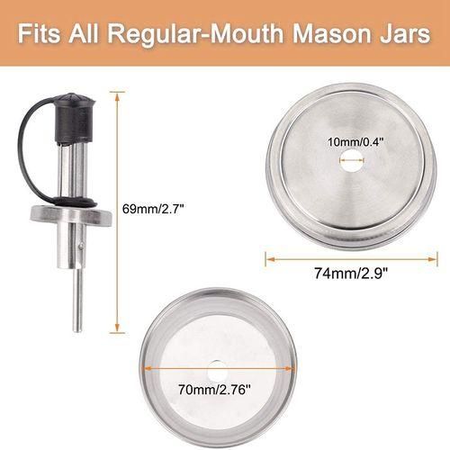2 Pcs Regular Mouth Mason Jar Pour Spout Lids