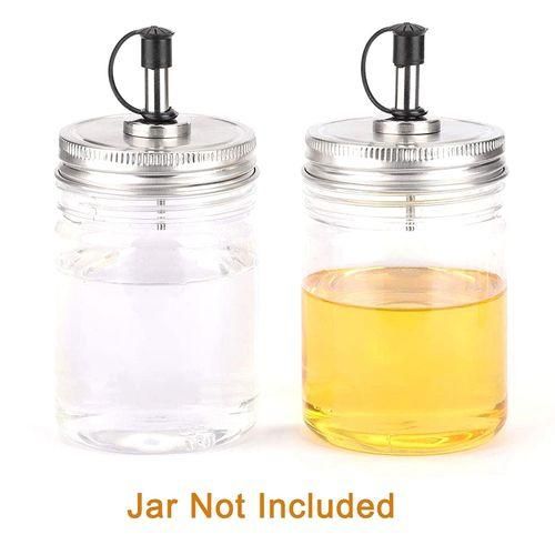 2 Pcs Regular Mouth Mason Jar Pour Spout Lids