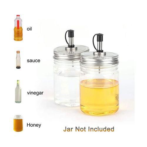 2 Pcs Regular Mouth Mason Jar Pour Spout Lids